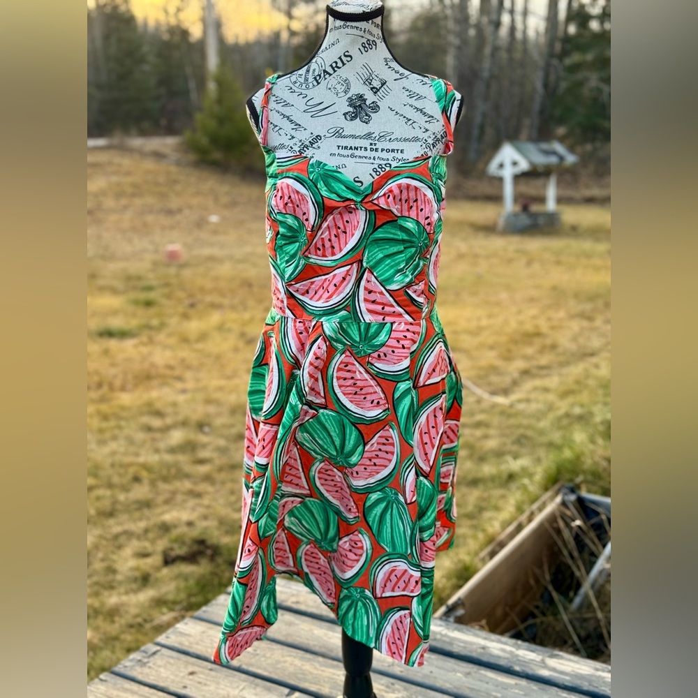 Hell Bunny Watermelon Print Midi Dress - Picture 3 of 17